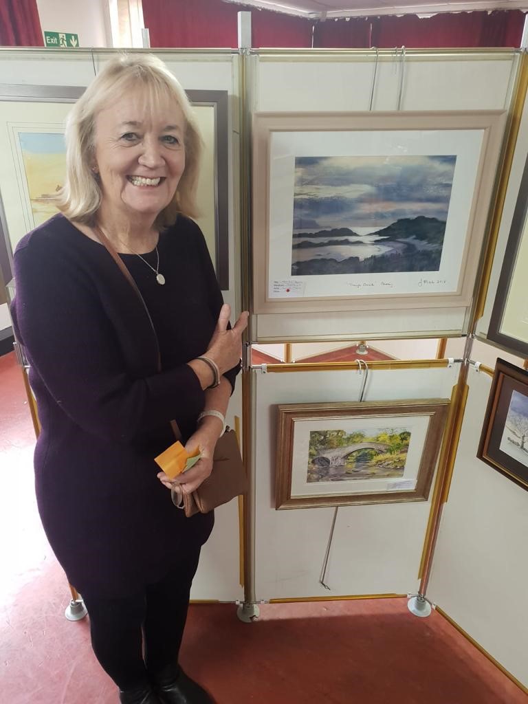 Janice Mack at the Preston Grange Art Exhibition in 2018